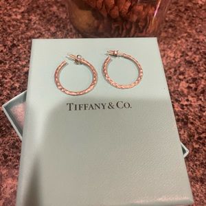 Tiffany Sterling Silver .75 hoop earrings (19.05 mm)